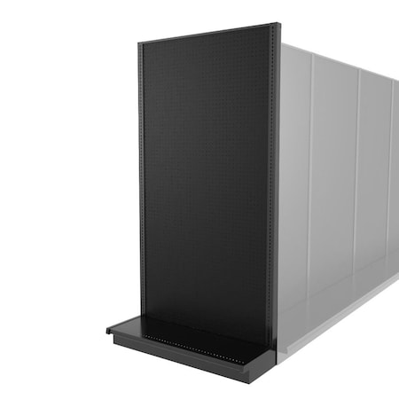 Lozier Shelving End Cap Unit, Black 48W 96H 16D P496S-EC